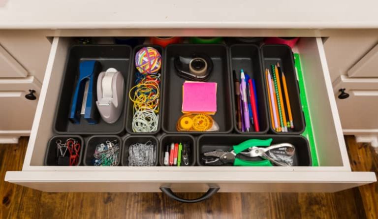 How to organize craft supplies small space?