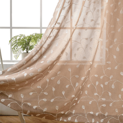 MIUCO Floral Window Curtains for Office